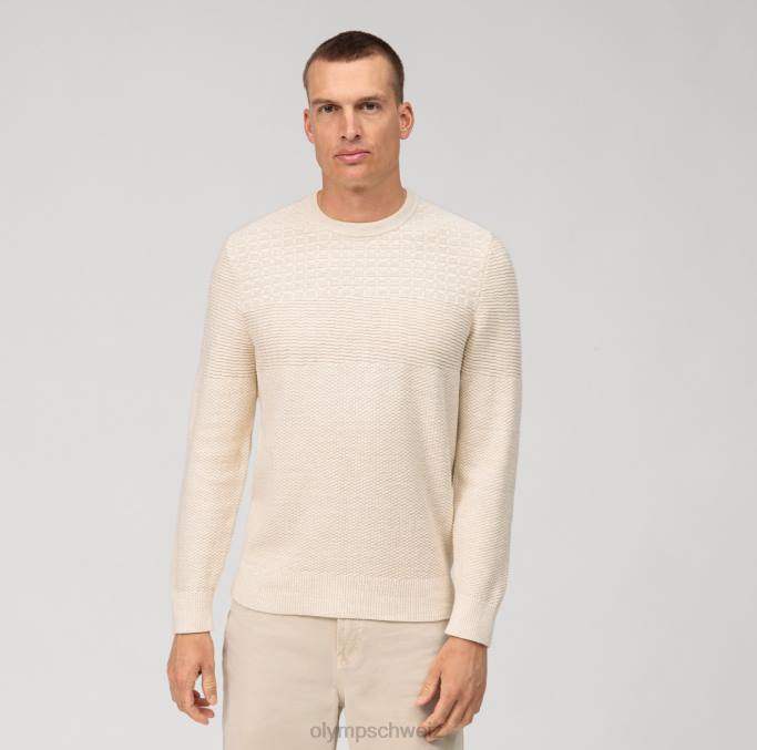 OLYMP Lässiger Strickpullover, gebrochenes Weiß LBD81774 Kleidung