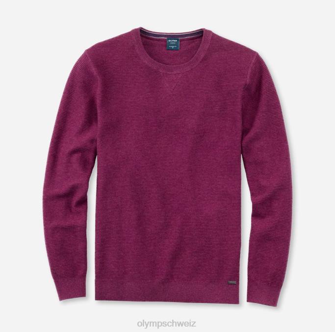 OLYMP Lässiger Strickpullover, violett LBD81871 Kleidung