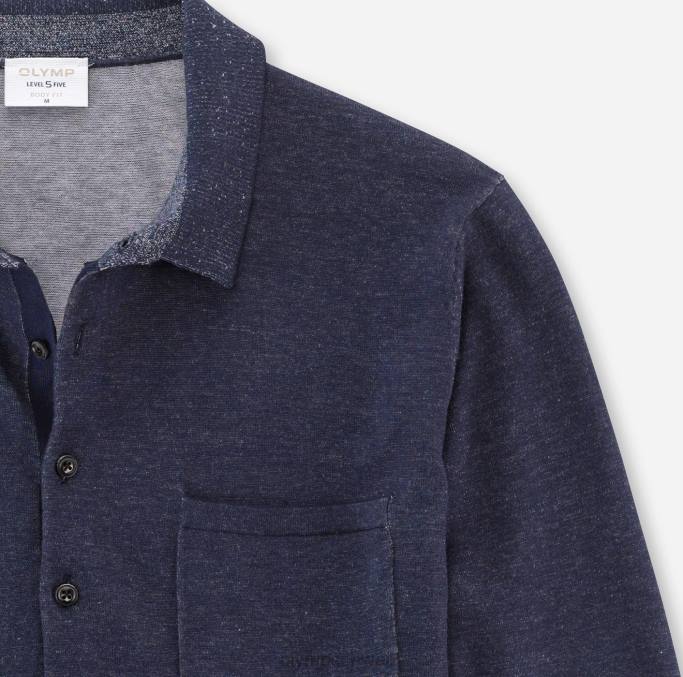OLYMP Level Five Strickwaren Body Fit, Polokragen, Marine LBD81759 Kleidung