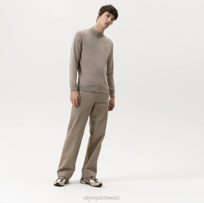 OLYMP Level Five Strickwaren Body Fit, Pullover Stehkragen, Kamel LBD81878 Kleidung