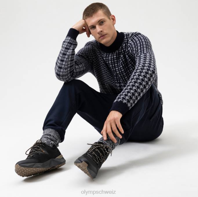 OLYMP Level Five Strickwaren Body Fit, Pullover Stehkragen, grau LBD81844 Kleidung