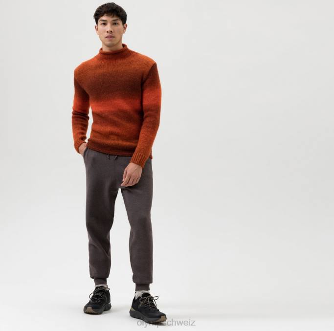 OLYMP Level Five Strickwaren Body Fit, Pullover Stehkragen, mango LBD81847 Kleidung