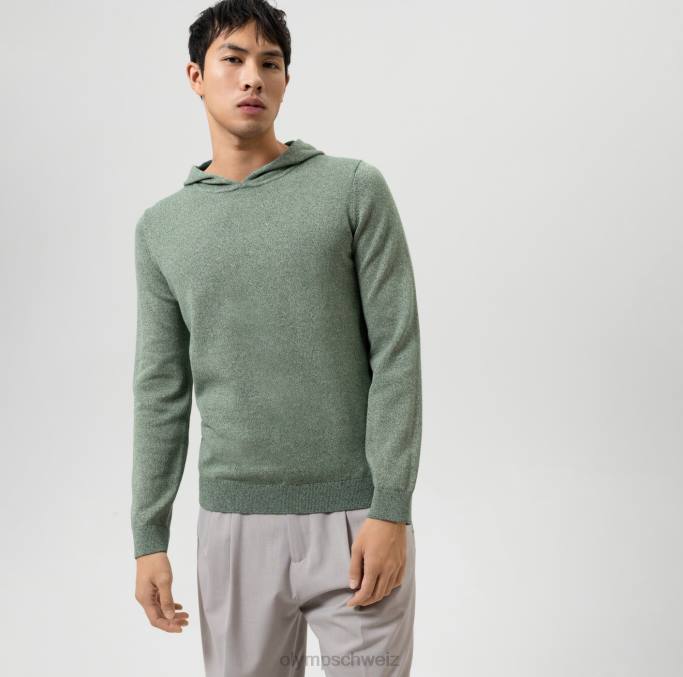 OLYMP Level Five Strickwaren Body Fit, Pullover, grün LBD81757 Kleidung