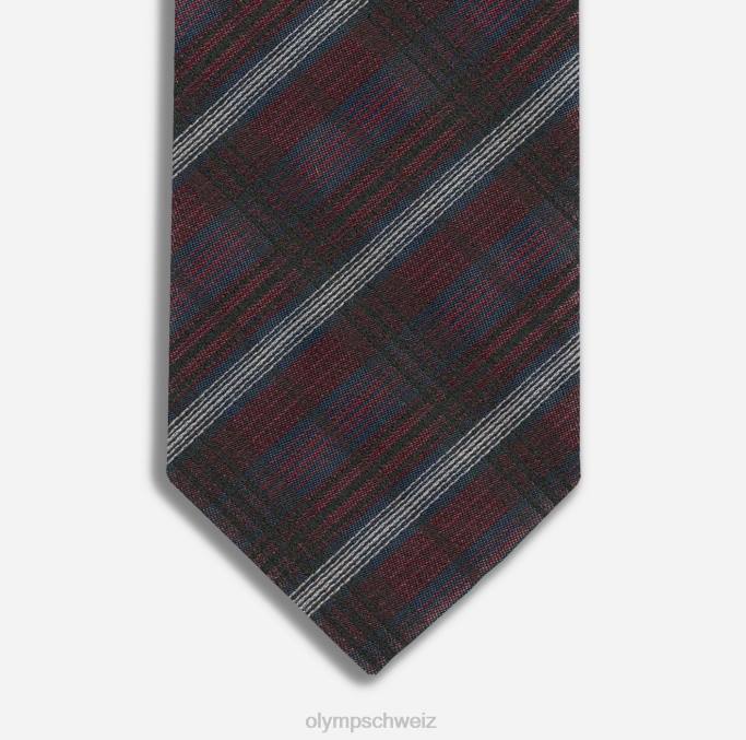 OLYMP Krawatte schmal 6,5 cm, dunkelrot LBD82359 Zubehör